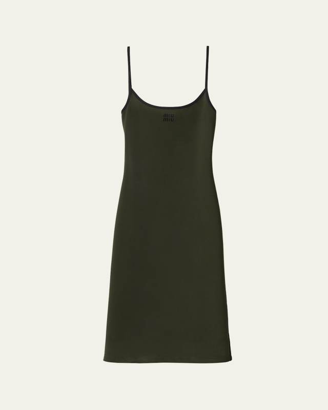 Scoop Neck Tank Top Dress With Back Cutout